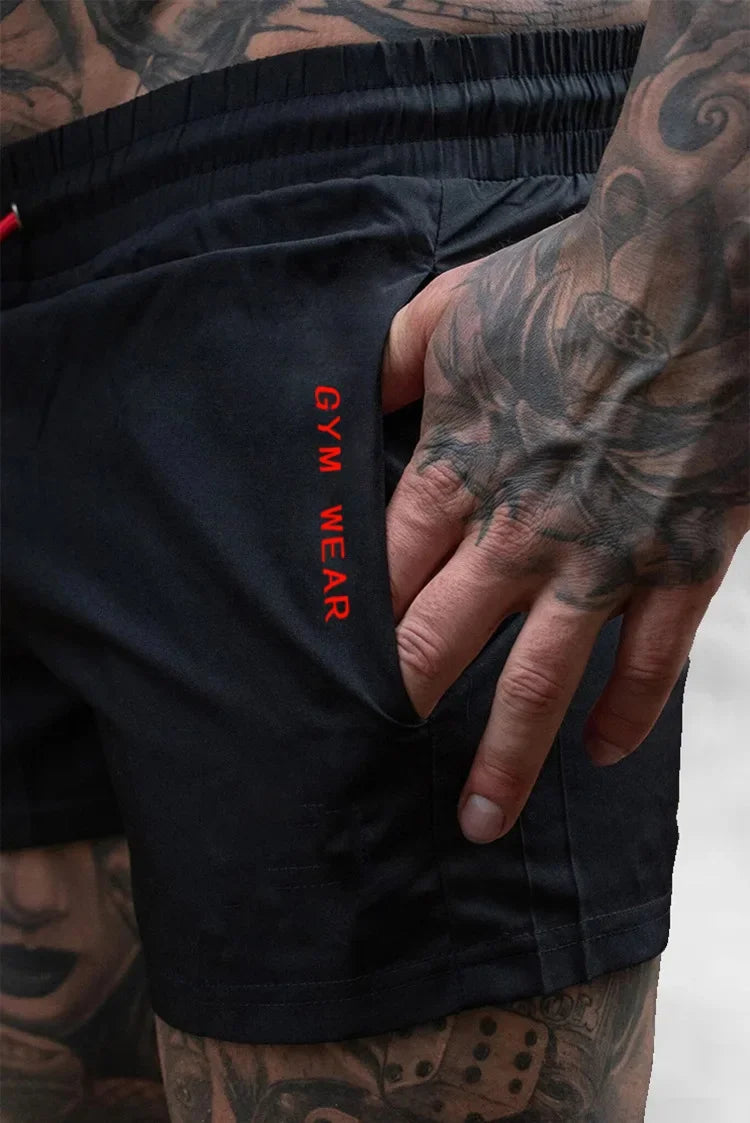 Summer Gym Fitness Men's Shorts Woven sweatpants Thin Fashion Men Marathon Running Shorts Sports Breathable Training Pants