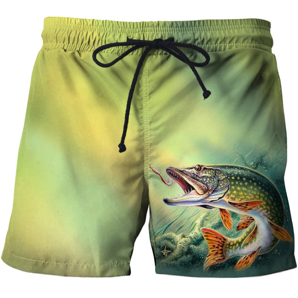 Men's Swimwear Shorts Animal Fish 3d Surfing Board Short Kids Beach Shorts Men Trunk Masculina Swimsuit Sports Pants Brief Boy
