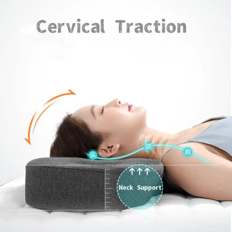 Memory Sponge Sleeping Pillow Cervical Traction Massage Pillow Ergonomic Concave Pillow Headrest Stop Snoring