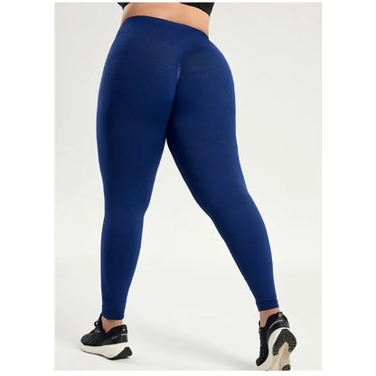 Yoga Pants for Women, Plus Size Running Leggings, High Waist Seamless Long Pants for Obese Fitness