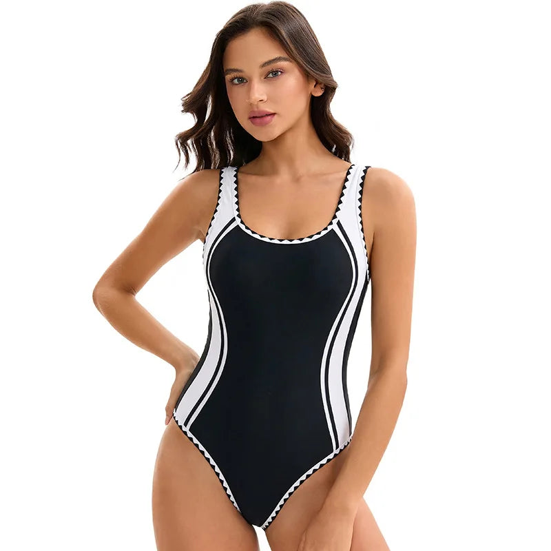 High Waist Swimsuit Women Summer Bathing Suit Bikini Set Sleeveless Swimwear Beach Swimming Suit For Female