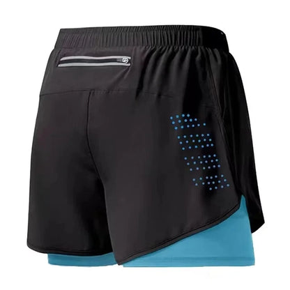 Running Shorts Sportswear 2 in 1 Training Short Pant Summer Double-deck Beach Homme Jogging Clothing Gym Sport Shorts Men