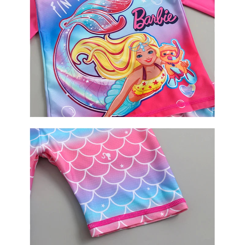 Boy Girl Swimwear Swim Suits Sun Protective Long Sleeve Dinosaur Unicorn Children Swimsuits Bathing Suit Kids Swimming Suit