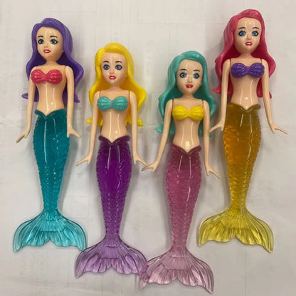 4 Pieces Mermaid Dive Toys Mermaid Bath Toys Colorful Mermaid Pool Toys Swimming Pool Games for Toddlers Boys Girls Teens