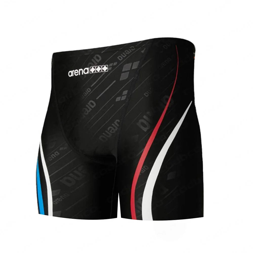 Men's Swim Jammer Athletic Training Swimsuit Shorts Swimming Trunks Jammer Swimwear Beach Tights Shorts Quick Dry Surf Pants
