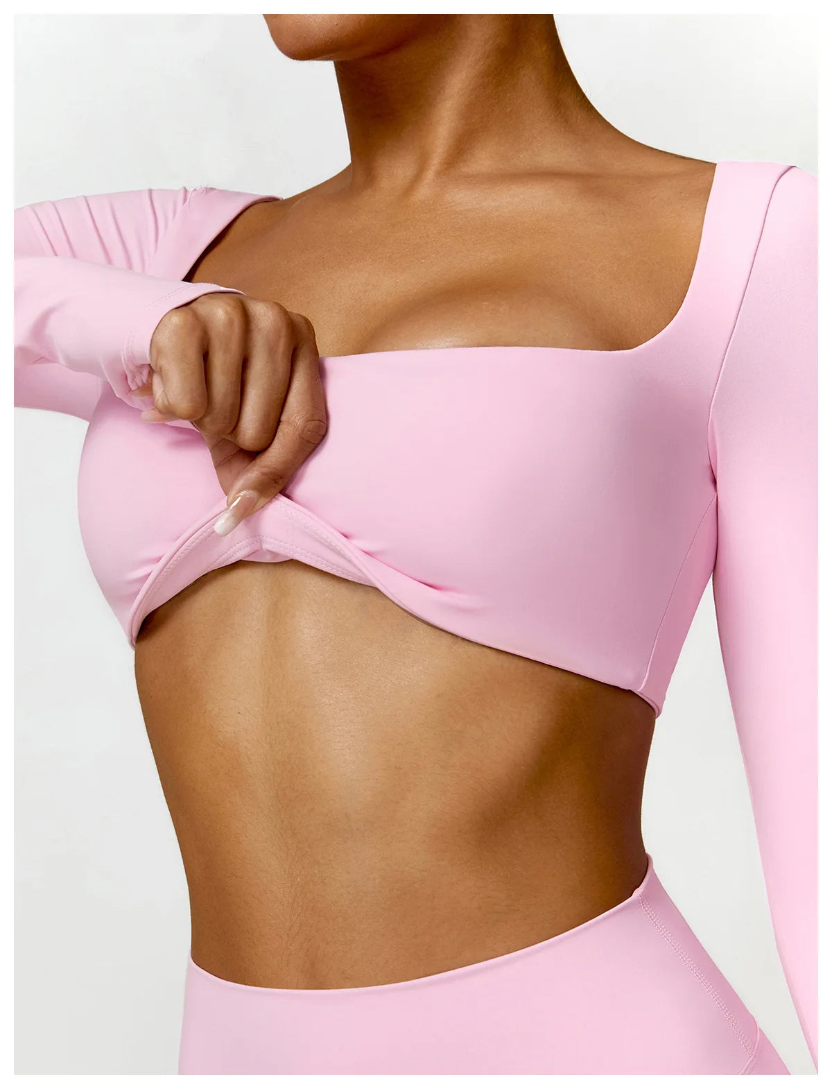 Yoga Clothes 2PCS Gym Set Sports Shorts Set Women Long Sleeved High Waist Shorts Fitness Suit Running Workout Tracksuit