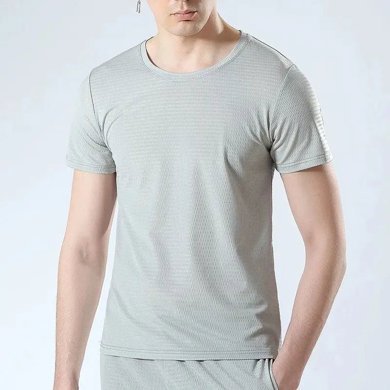 Plus Size 10XL 150KG summer Men sports Quick dry tshirts Short sleeve hole Breathable out door tees large size elasticity tops