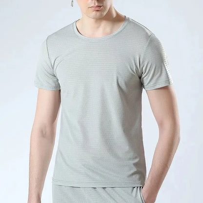 Plus Size 10XL 150KG summer Men sports Quick dry tshirts Short sleeve hole Breathable out door tees large size elasticity tops