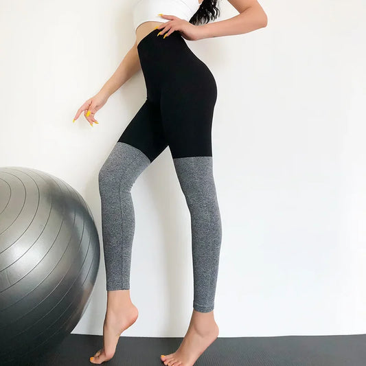 Yoga Pant Women Seamless Sport Leggings Hit Color Running Trouser High Waist Quick Dry Workout Fitness Tights Gym Leggings Female