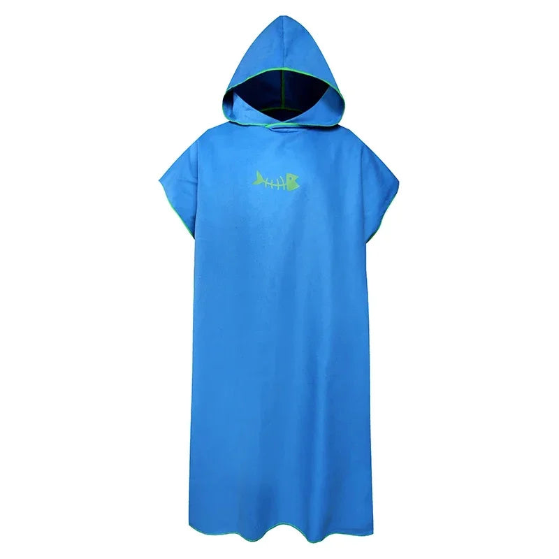 Quick-drying Changing Robe Quick Dry Bathrobe Hooded Absorbent Bath Towel Swimming & Fitness Super Absorbent Bathrobe
