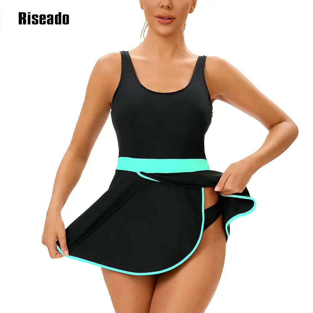 Tankini Swimsuits for Women Two Piece Tummy Control Swim Skirt