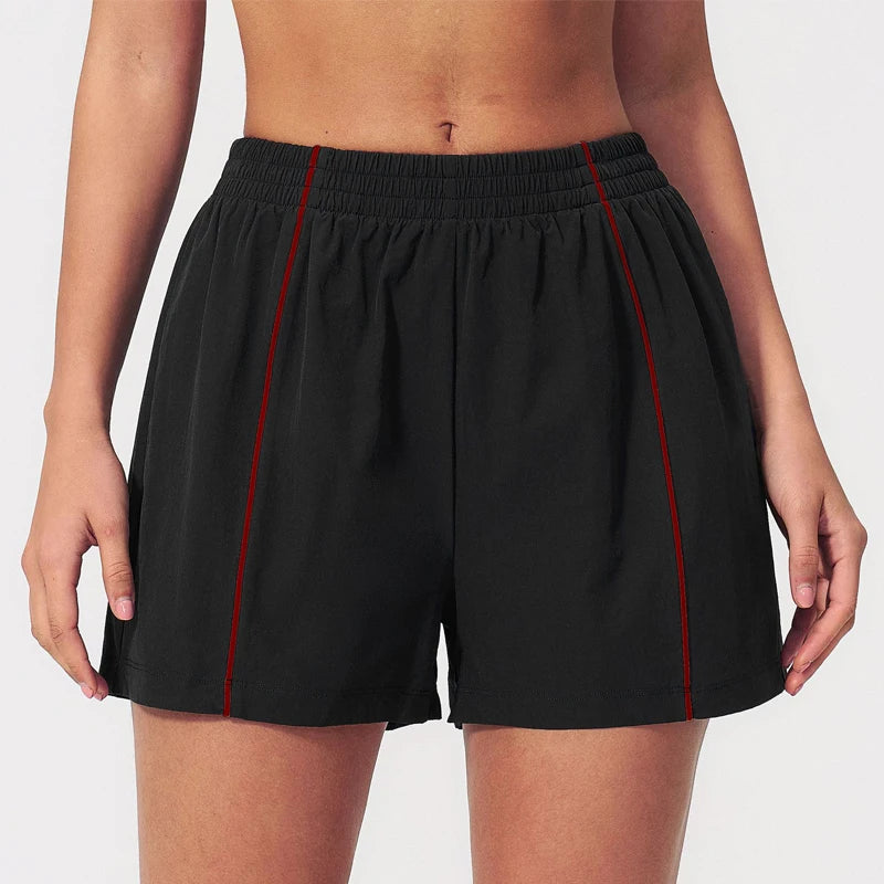 Women's High-Waisted Running Shorts with Pockets