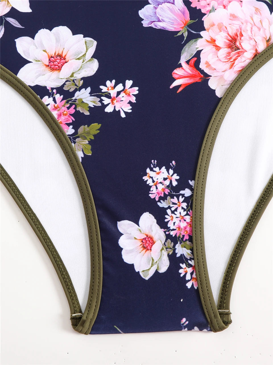 Floral Print One Piece Swimsuit Women Fashion Conservative Swimwear Female Bathing Swimming Bodysuit Beach Wear Summer
