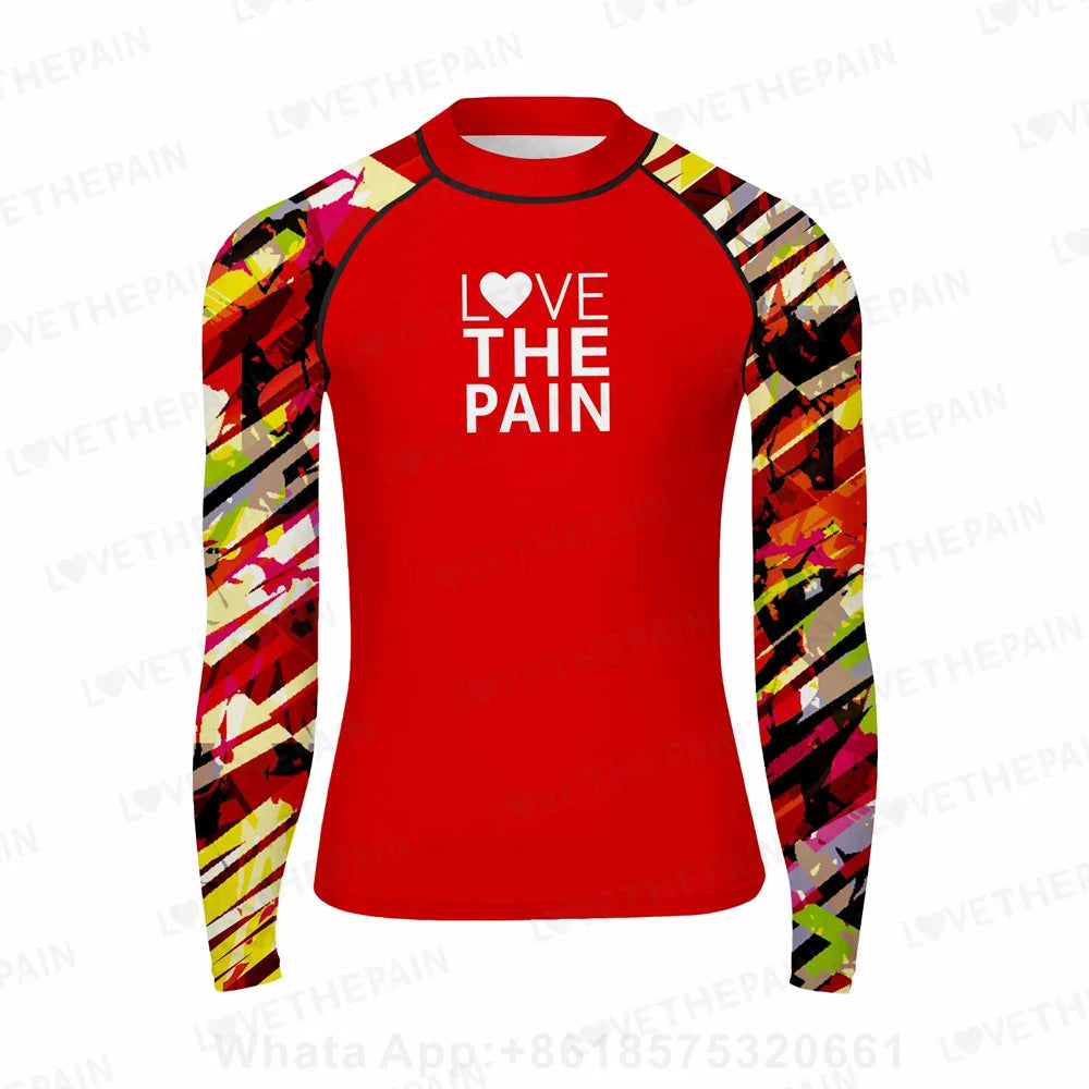 Men's Surfing Wear Swimming Diving T-Shirts Long Sleeve Rash Guard Swimwear Elasticity Beach Surfing Sun Protection Clothing