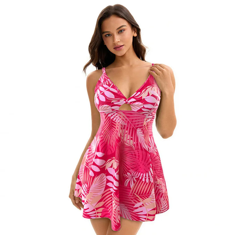 Tankini Swimsuits for Women Tummy Control Modest Bathing Suits Floral Skirt Top Swimwear Beach