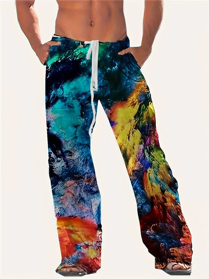 Pants Men's Graffiti Sweatpants 3D Printed Casual Athletic Jogging Pants Y2k Men's Outdoor Beach Breathable Pants