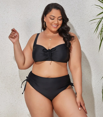 High Waist Leopard Bikini Set Plus Size Swimwear for Women Swimsuit Beachwear Bathing Suit Thong