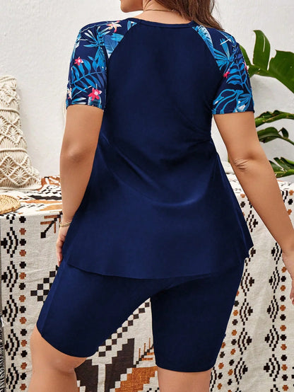 Plus Size Swimsuits Woman Two-Piece Surf Swimwear Sports Beachwear High Waist Bathing Suit Pool Women's Swimming Suit