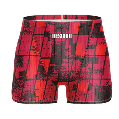 Men's Swim Jammer Swimsuit Athletic Training Racing Swimwear Swimming Trunks For Beach Tights Shorts Quick Dry Bathing Suit