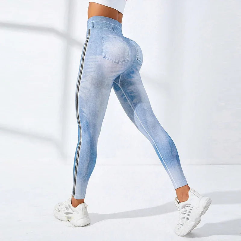 3D Print Tie Dye Sports Pants Women Seamless Leggings High Waist Fitness Push Up Leggings Gym Clothing Workout Tights