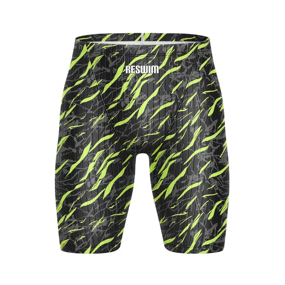 Summer Men's Beach Swimming Trunks Pro Swim Jammer Endurance Athletic Training Swimsuit Shorts Swimwear Jammer Tights Surf Pants