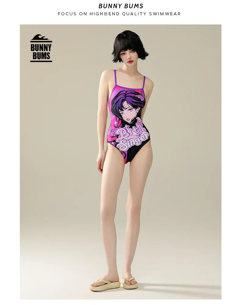 One-piece Racing Swimsuit Women Triangle Professional Training Swimming Pool Advanced Feeling Spa Swimwear