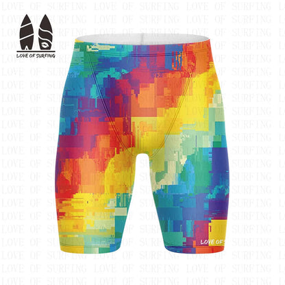 Summer Men‘s Swimming Trunks Swimwear Swimming Jammer Ultra Light Compression Bathing Surfing Shorts Beach Performance Shorts