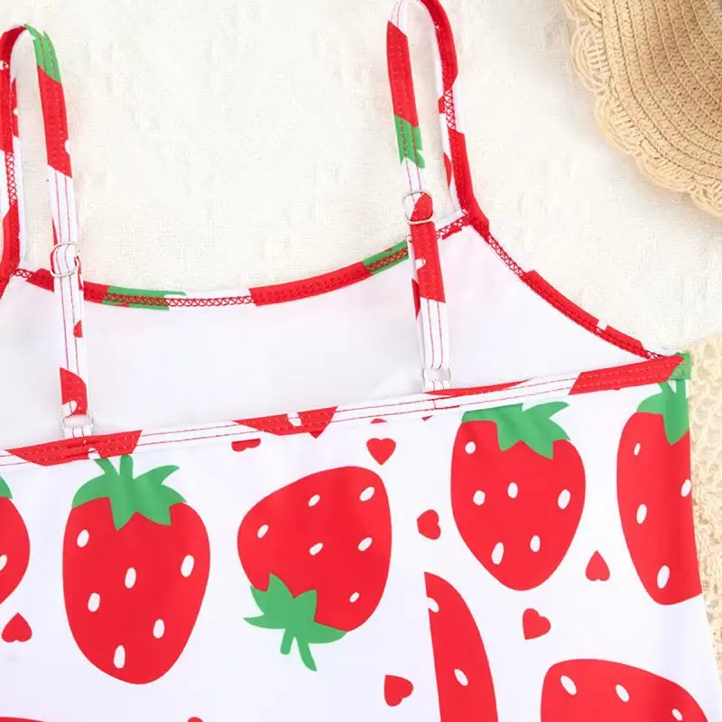 Girls Printed Swimsuit One Piece Kids Swimwear & Beach Skirt Children Swimming Bathing Swim Suit Beachwear