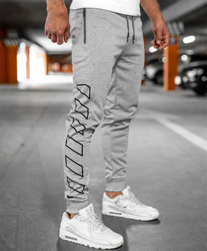 Spring Autumn Zipper pocket Men pants Comfortable quick-dry sweatpants printing trousers Men Slim Fit casual Sports Pants