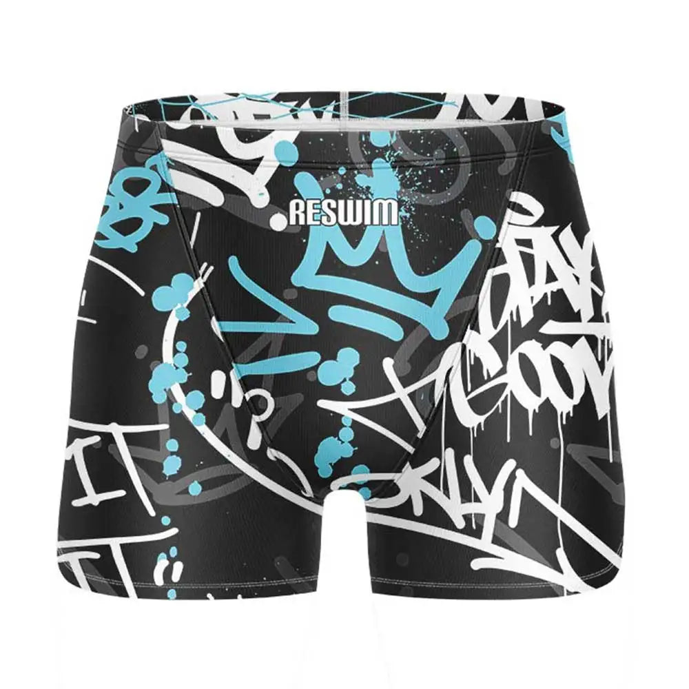 Swim Boxers Summer Men's Swimm Shorts Jammer Swimsuit Short Chlorine Resistant Swimwear Swimming Trunks Beach Tights Gym Surfing Pants