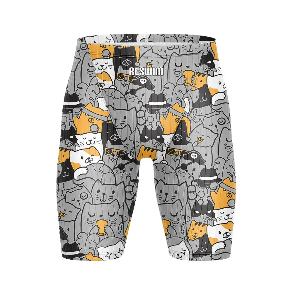 Men's Swim Trunks Jammer Surfing Shorts Athletic Competition Training Swimsuit Durable Chlorine Resistant Endurance Beach Trunks