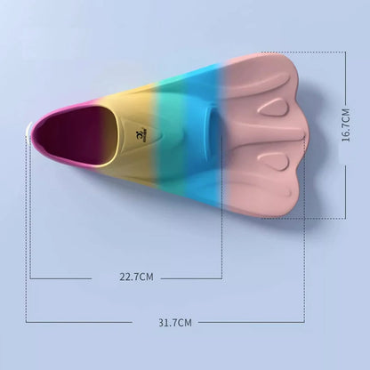 Adult Teens Kids Childrens Professional Snorkeling Diving Swimming Fins Frog Silicone Short  Flippers Diving Scuba Equipment