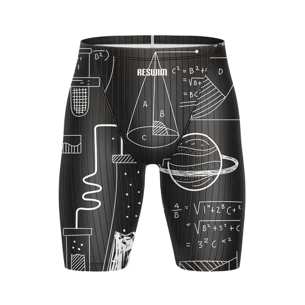 Men's Swim Trunks Jammer Surfing Shorts Athletic Competition Training Swimsuit Durable Chlorine Resistant Endurance Beach Trunks
