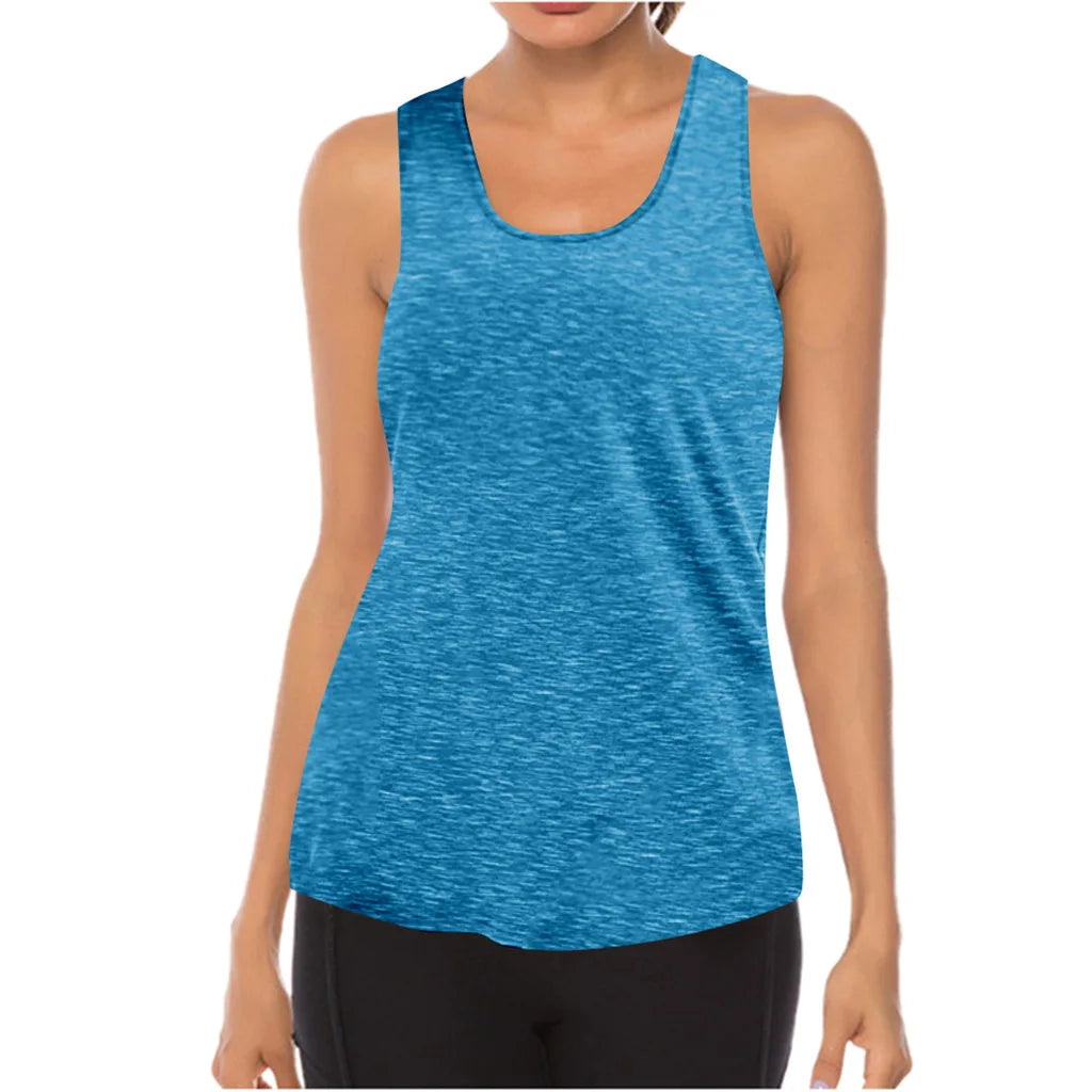 Colour Choies Women Yoga Tops Sexy Tank Tops Loose Thin Sports Vest Breathable Sleeveless T-shirt Gym Fitness Running Shirts Girls