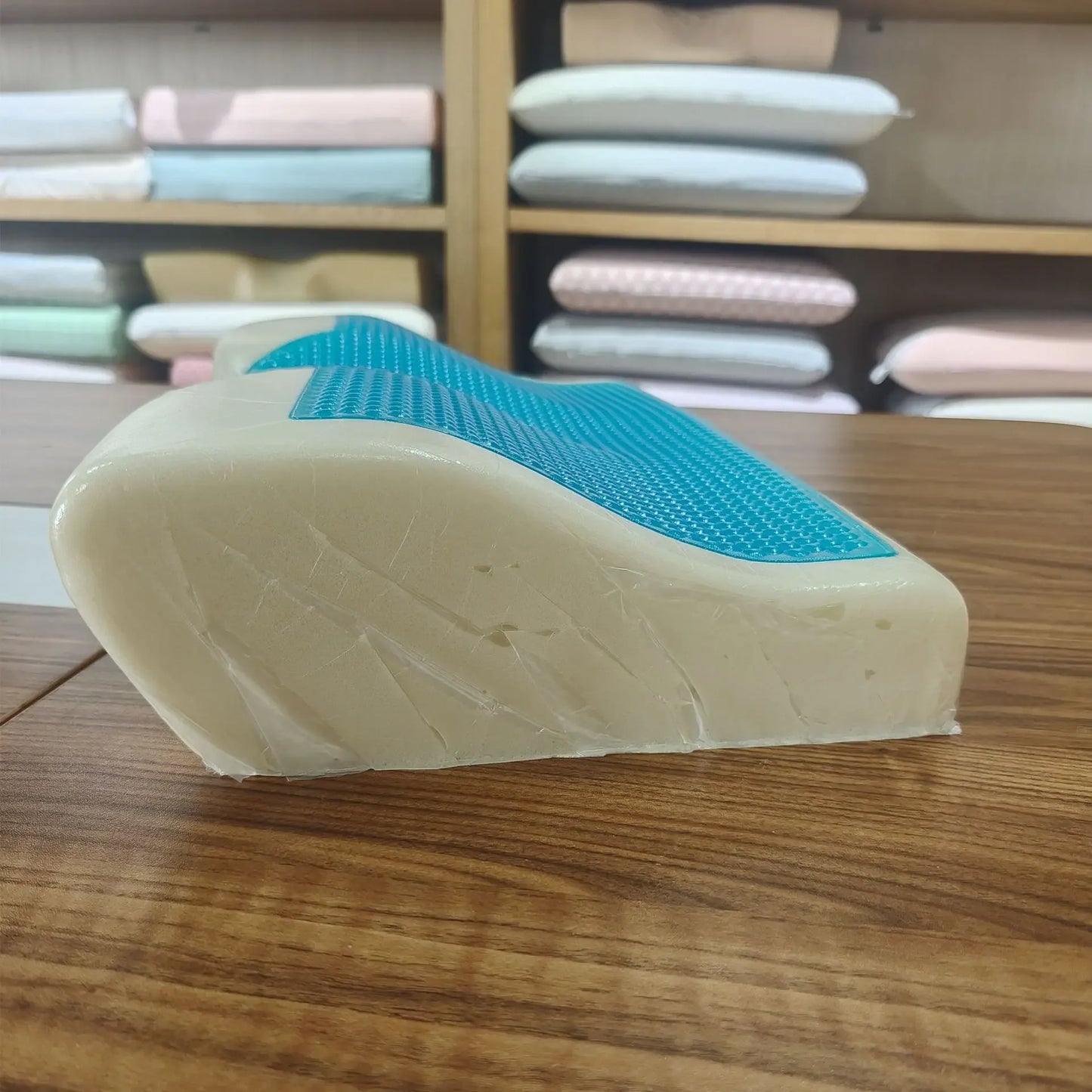 Gel Pillow Orthopedic Memory Foam Pillow 60x35cm Soft Summer Ice-cool Slow Rebound Sleep Pillow with Pillowcase Health Care