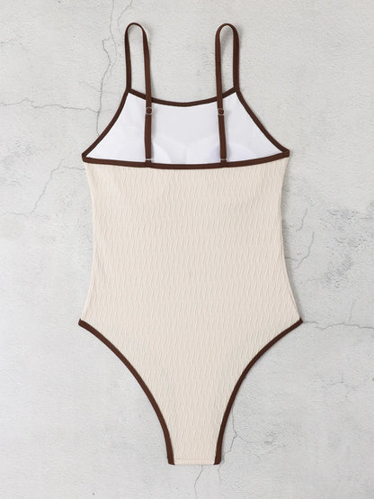 Solid Strapped Swimwear Women Push Up One Piece Swimsuit Monokini Backless High Cut Summer Bathing Suit