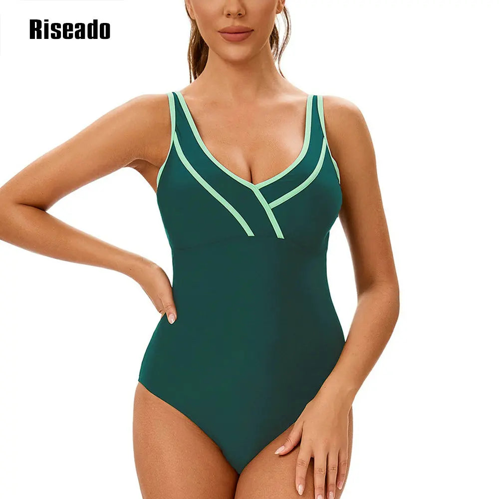 Women's One Piece Swimsuit Athletic Swimming Beach Bathing Suits Sport Swimwear