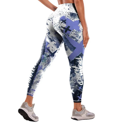Printed Yoga Pants Women's Sports Fitness Leggings High Waist Tight Sport Pants Clothes Sport Women Fitness Push Up