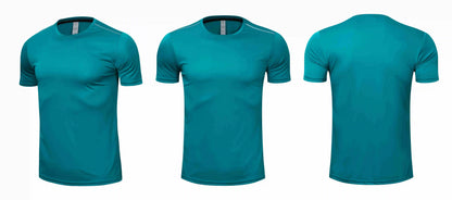 High quality spandex Men Women Kids Running T Shirt Quick Dry Fitness Shirt Training exercise Clothes Gym Sports Shirts Tops