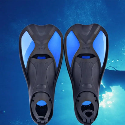Diving Fins Swimming Training Fins Professional Snorkeling Flippers Short Blade Flippers Leg Strength Building Swimming Flippers