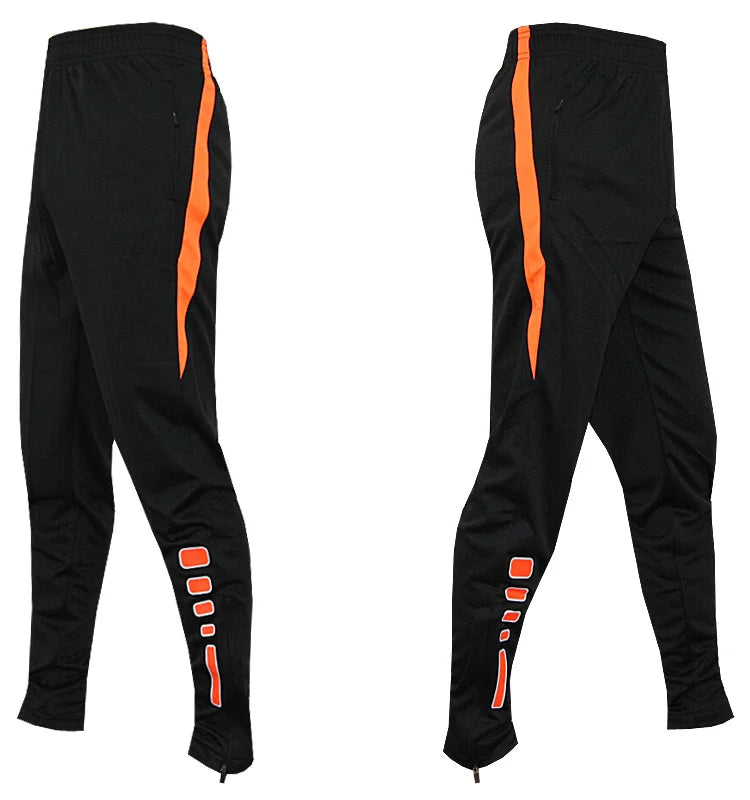 Men Running Sport Pants With Zipper Pockets Football Joggings Training Sweatpants Basketball Soccer Trousers workout pant Male