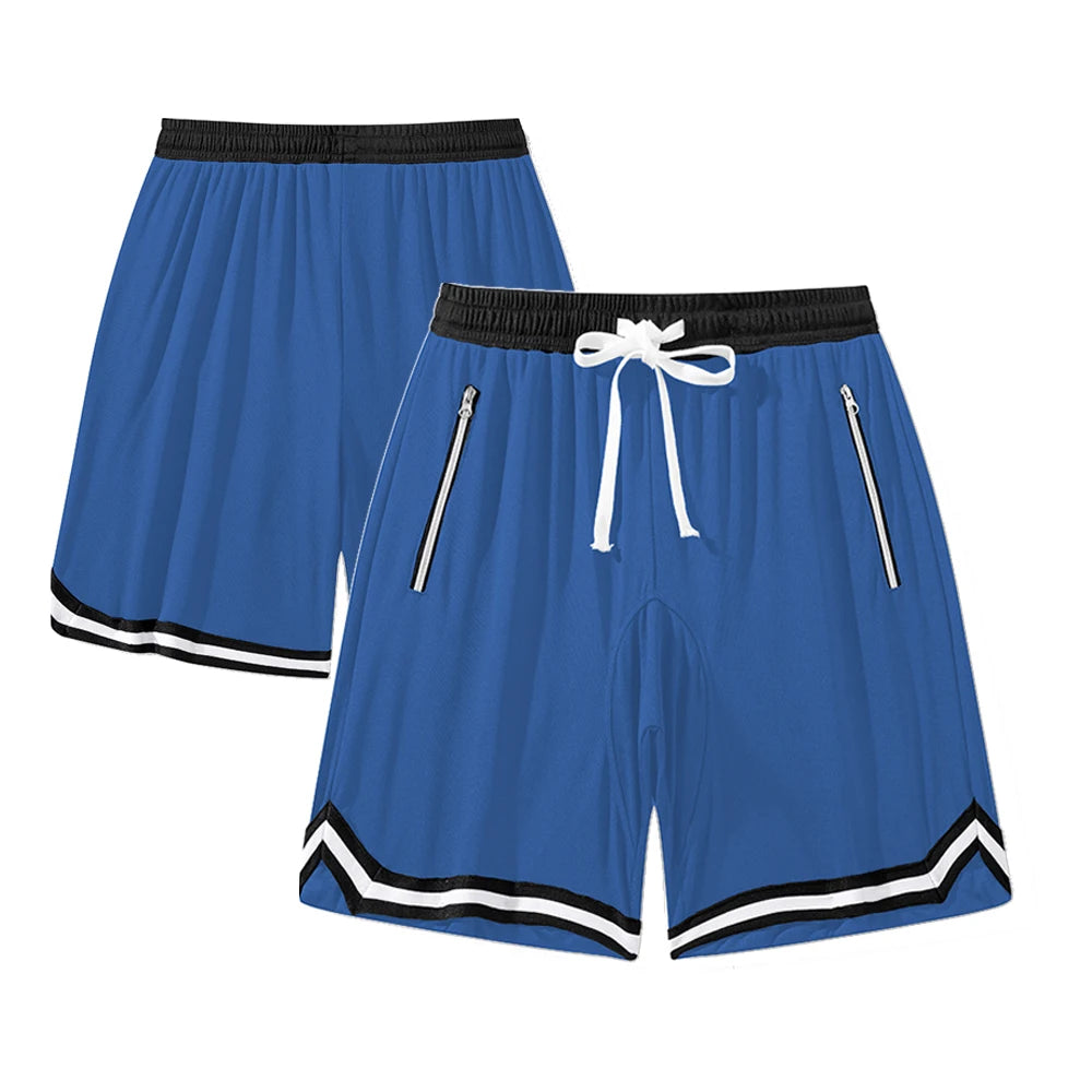 Men Casual Gym Mesh Short Lightweight Breathable Jogger Training Short Pants with Drawstring and Zip Pockets Multi-Color Options