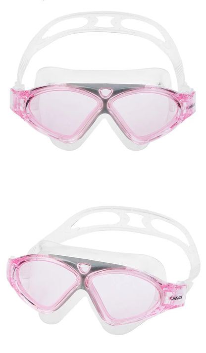 Big Frame Professional Swimming Goggles for Men Women Swim Glasses Anti-fog HD Waterproof Silicone Adult Diving Eyewear