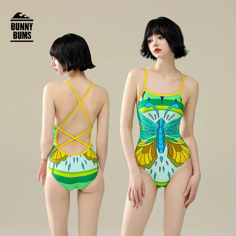 One-piece Racing Swimsuit Women Triangle Professional Training Swimming Pool Advanced Feeling Spa Swimwear