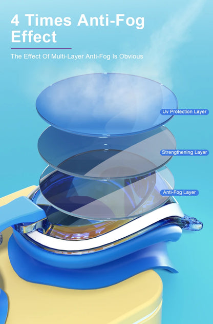 Children Swimming Goggles Anti-Fog Anti-UV Swimming Goggles Silicone Adjustable Professional Swimming Goggles Unisex