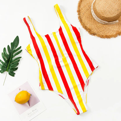 Multi Designs Color Printed Zipper Swimsuit One Piece Swimwear Women Floral Bathers Bathing Swimming Swim Suit Female Beachwear