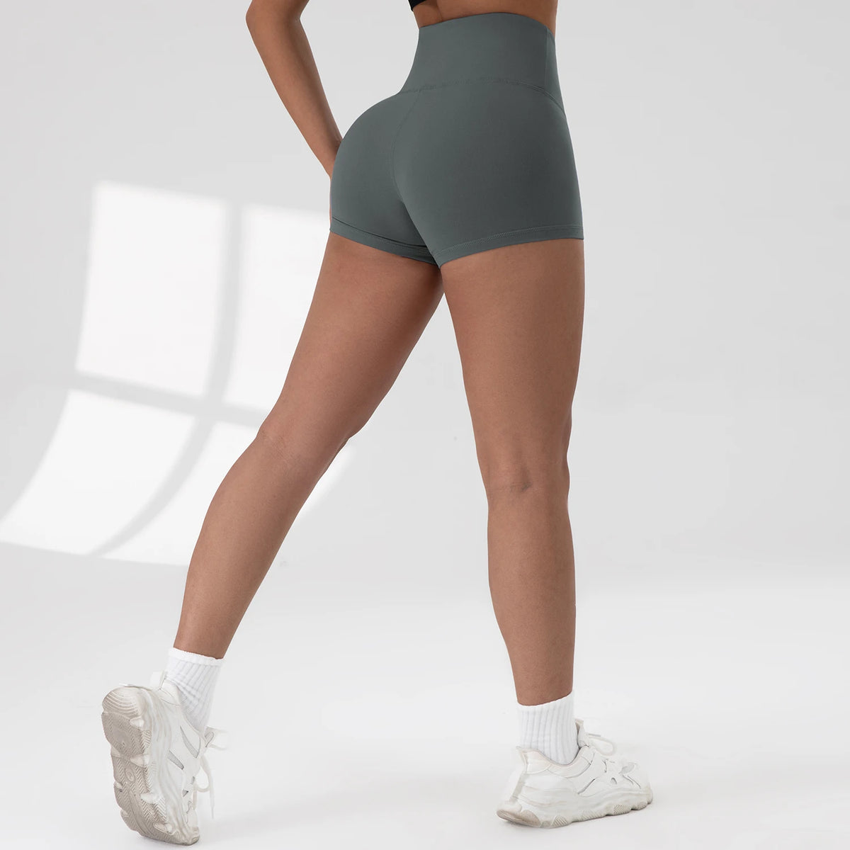 Women Shorts Summer Solid Color Fitness Cycling Tights Athletic Running Workout Biker Shorts Casual Wear