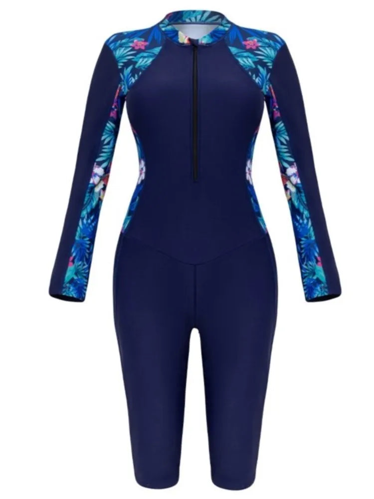 High Waist Rash Guard Swimsuit Women Summer Bathing Suit Swimwear Women Beach Swimming Suit For Female