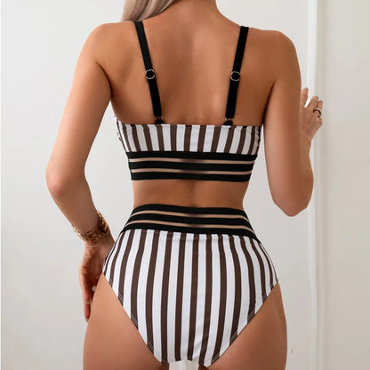 Striped Bikinis Swimsuit Women's Swimwear Push Up Female Beach Swim Wear Bathing Suit Brazilian Bikini Set Pool Bather