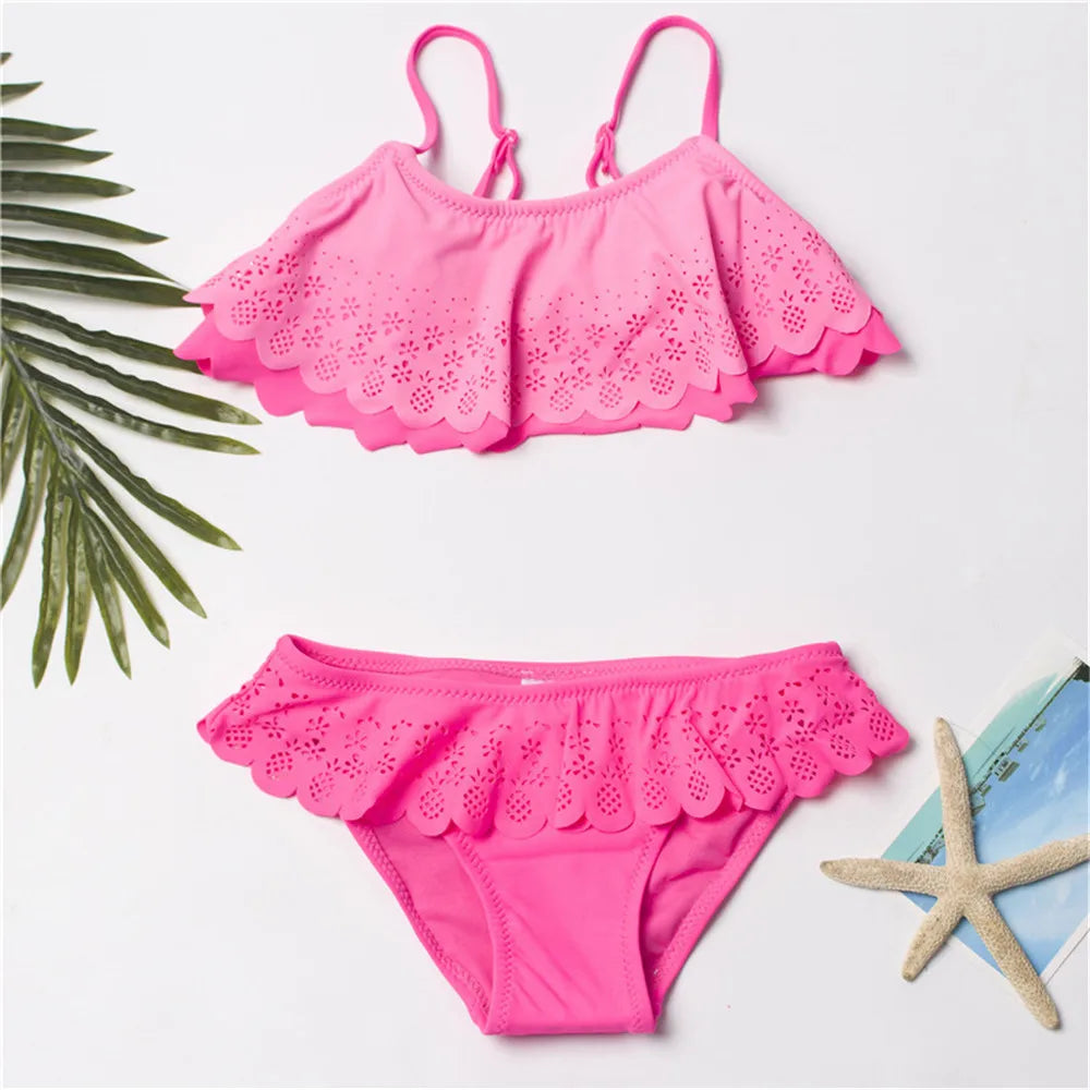 Multi Style Kids Girls Bikini Set Print Girls Kids Swimwear Swimsuit Summer Children Biquini Infant Bathing Suit